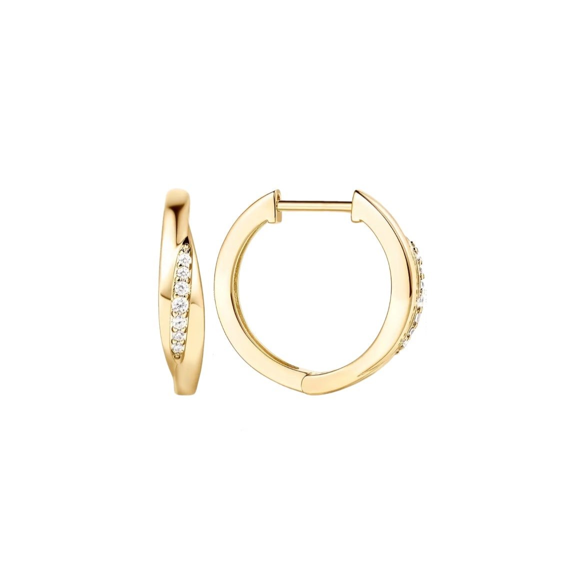 BIG CUBIC GOLD HOOPS