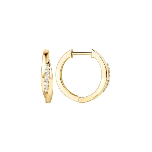 BIG CUBIC GOLD HOOPS